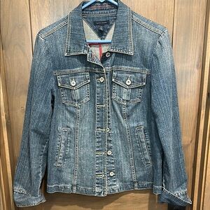 Tommy Hilfiger Blue Jean Jacket with Vintage Distressing